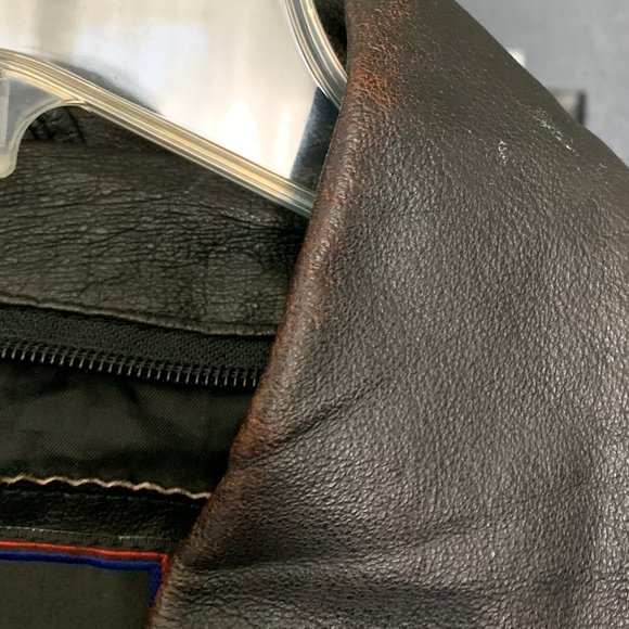 OSCAR PIEL Vintage Men's Leather Motorcycle Coat (Size XL) - Picture 4 of 9